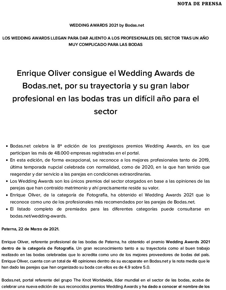 Sensaciones de Boda Fotógrafos de bodas en Valencia - wedding-awards-2021-nota-de-prensa-1.jpg